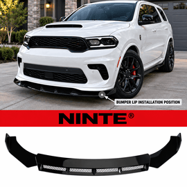 NINTE Front Bumper Lip Splitter Spoiler Fit for Dodge Durango SRT GT 1998-2024 Gloss Black - NINTE