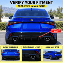 NINTE Rear Bumper Diffuser Fit for Lexus IS300 IS350 2021-2026 Gloss Black CTM Design V1 - NINTE