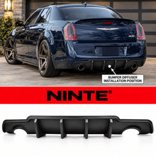 NINTE Rear Bumper Diffuser Fit for Chrysler 300 300S 2012-2014 Matte Black Shark Fin Style - NINTE