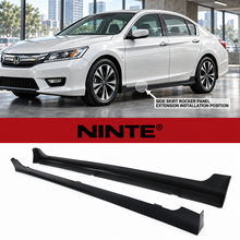 Load image into Gallery viewer, NINTE Side Rocker Panel Extension Kit Fit for Honda Accord 4-Door Sedan 2013-2017 Black PP Plastic MOD Style Without Logo