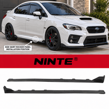 NINTE Side Rocker Panel Body Kit Fit for Subaru WRX STI 4-Door 2015-2021 Black ST Style Left and Right Pair - NINTE
