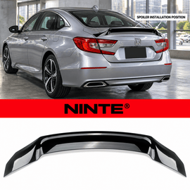 NINTE Rear Trunk Spoiler Wing Fit for Honda Accord 2018-2022 Painted Gloss Black One Piece R Style Duckbill - NINTE