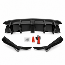 NINTE Rear Bumper Diffuser Lip Fit for Lexus IS300 IS350 2021-2025 Painted Gloss Black 3-Piece Sport Style with LED - NINTE