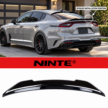 NINTE Rear Trunk Spoiler Wing Fit for Kia Stinger 2018-2023 Painted Gloss Black One Piece Highkick Duckbill Style