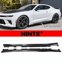 NINTE Side Rocker Panel Extension Kit Fit for Chevrolet Camaro RS SS LT LS 2016-2023 Black ZL1 Style 2-Piece Left and Right Set - NINTE