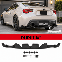NINTE Rear Bumper Diffuser Lip Splitter Fit for Scion FR-S Toyota 86 Subaru BRZ 2013-2020 Sport Style - NINTE