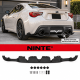 NINTE Rear Bumper Diffuser Lip Splitter Fit for Scion FR-S Toyota 86 Subaru BRZ 2013-2020 Sport Style