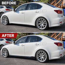 NINTE Side Rocker Panel Splitter Kit Fit for Lexus IS250 IS350 2006-2013 Painted Gloss Black 78.7-Inch 6-Piece Without Logo - NINTE