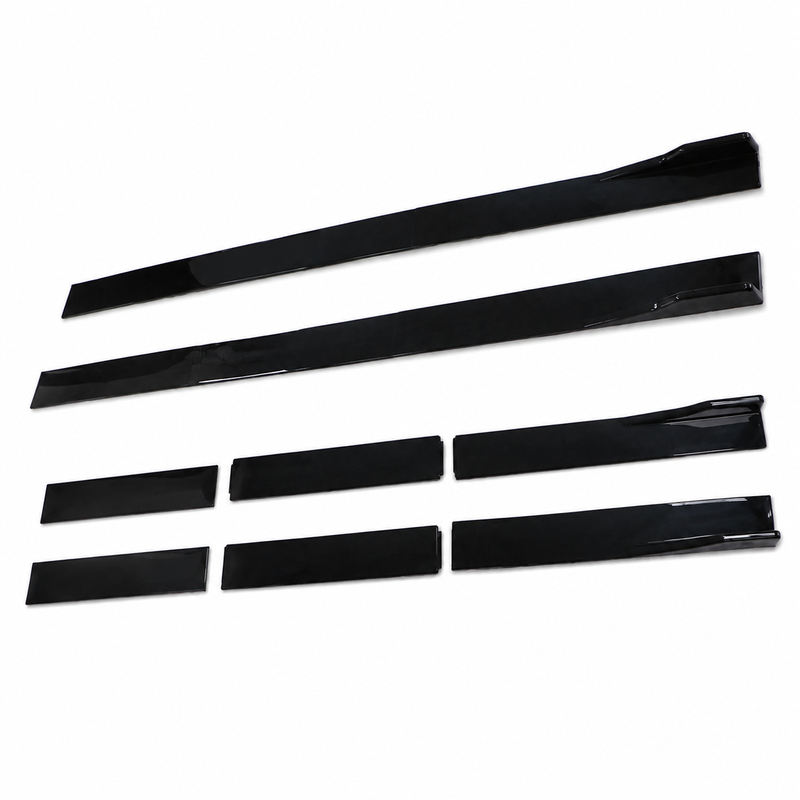 NINTE Side Rocker Panel Splitter Kit Fit for Lexus IS250 IS350 2006-2013 Painted Gloss Black 78.7-Inch 6-Piece Without Logo