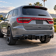 NINTE Rear Bumper Diffuser Fit for Dodge Durango 2011-2024 Painted Gloss Black 3-Piece V2 Shark Fin Sport Style