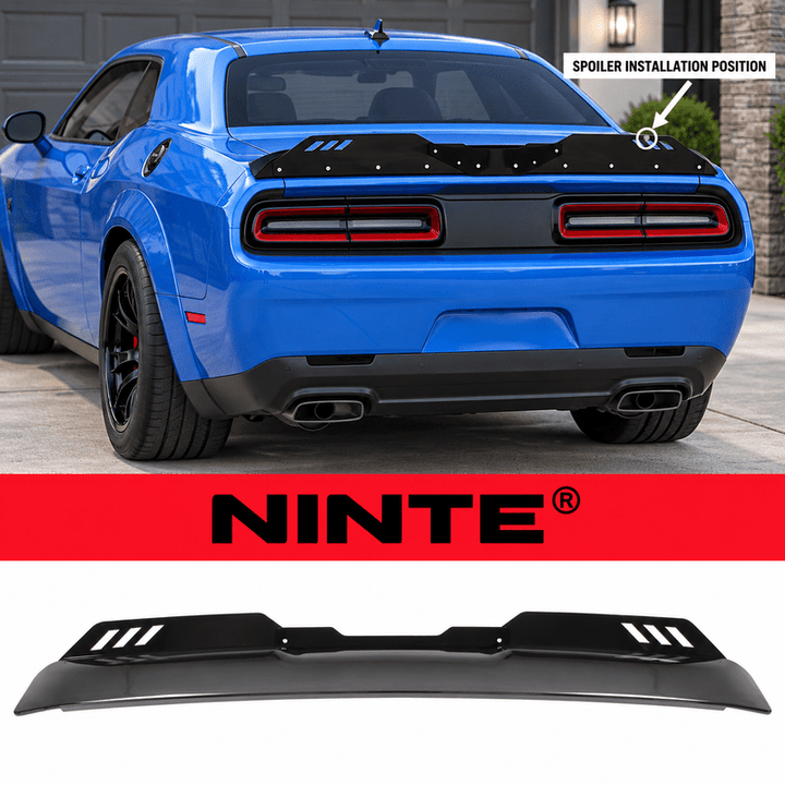 NINTE Rear Trunk Wickerbill Spoiler Wing Fit for DODGE Challenger 2008-2023 SRT Style - NINTE