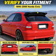NINTE Rear Roof Spoiler Wing Fit for Honda Civic Hatchback 1996-2000 Painted Black One Piece Type-R Style