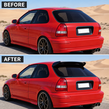 NINTE Rear Roof Spoiler Wing Fit for Honda Civic Hatchback 1996-2000 Painted Black One Piece Type-R Style