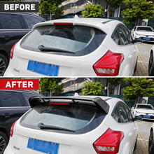 NINTE Rear Roof Spoiler Wing Fit for Ford Focus Hatchback 2013-2018 Painted Carbon Fiber Look One Piece RS Style
