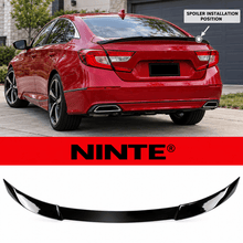 NINTE Rear Trunk Lip Spoiler Wing Fit for Honda Accord 2018-2022 Painted Gloss Black One Piece Highkick Duckbill Style Without Logo - NINTE