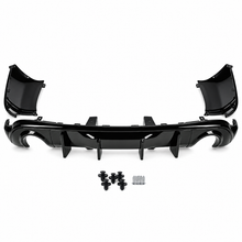 NINTE Rear Bumper Diffuser Fit for Dodge Durango 2011-2024 Painted Gloss Black 3-Piece V2 Shark Fin Sport Style