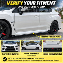 NINTE Side Rocker Panel Body Kit Fit for Subaru WRX STI 4-Door 2015-2021 Black ST Style Left and Right Pair - NINTE