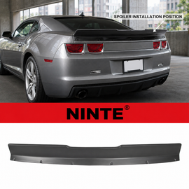 NINTE Rear Trunk Spoiler Wing Fit for Chevrolet Camaro 2010-2013 Unpainted Black ABS Plastic One Piece Duckbill Style