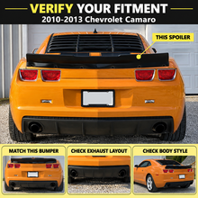 NINTE Rear Trunk Spoiler Wing Fit for Chevrolet Camaro 2010-2013 Unpainted Black ABS Plastic One Piece Duckbill Style