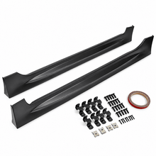 NINTE Left and Right Rocker Side Skirt Kit Fit for Honda Civic Sedan 4DR 2006-2011 Black ABS Plastic RR Style - NINTE