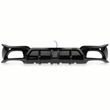 NINTE Rear Bumper Diffuser Splitter Fit for 2019-2022 BMW 3 Series G20 G21 G28 M Sport Painted Gloss Black One Piece Sport Style with Red LED Brake Light