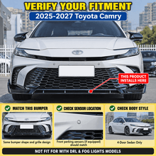 NINTE Front Bumper Lip Splitter Fit for Toyota Camry SE XSE LE XLE 2025-2026 Gloss Black - NINTE