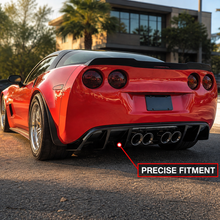 Load image into Gallery viewer, NINTE Rear Bumper Lip Splitter Kit Fit for Chevrolet Corvette C6 2005-2013 Painted Gloss Black ABS Plastic Without Logo