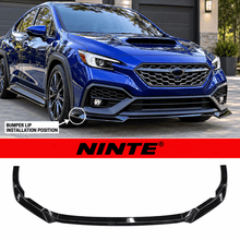 NINTE Front Bumper Lip Splitter Fit for Subaru WRX 2022-2026 Gloss Black ST Style - NINTE