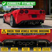 Load image into Gallery viewer, NINTE Rear Bumper Lip Splitter Kit Fit for Chevrolet Corvette C6 2005-2013 Painted Gloss Black ABS Plastic Without Logo