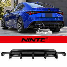 Cargar imagen en el visor de la galería, NINTE Rear Bumper Diffuser Fit for Lexus IS300 IS350 2021-2026 Gloss Black CTM Design V1 - NINTE