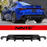NINTE Rear Bumper Diffuser Fit for Lexus IS300 IS350 2021-2026 Gloss Black CTM Design V1