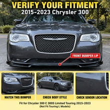 NINTE Front Bumper Lip Splitter Fit for Chrysler 300 2015-2023 Gloss Black - NINTE