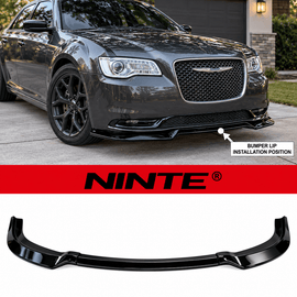 NINTE Front Bumper Lip Splitter Fit for Chrysler 300 2015-2023 Gloss Black - NINTE