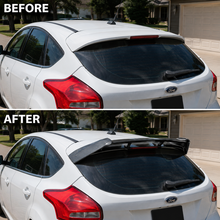 Load image into Gallery viewer, NINTE Rear Roof Spoiler Wing Fit for Ford Focus Hatchback 2013-2018 Painted Carbon Fiber Look One Piece RS Style