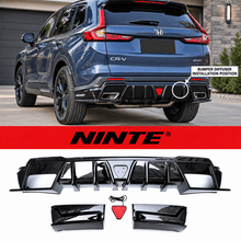 NINTE Rear Bumper Diffuser Lip Spoiler Kit Fit for Honda CR-V CRV 2023-2026 Gloss Black LED - NINTE