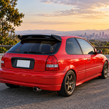 NINTE Rear Roof Spoiler Wing Fit for Honda Civic Hatchback 1996-2000 Painted Black One Piece Type-R Style