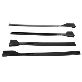 NINTE For 2018 - 2024 Toyota Camry SE XSE Models TRD Style Side Skirts Rocker Panel, Injection PP Gloss Black - NINTE