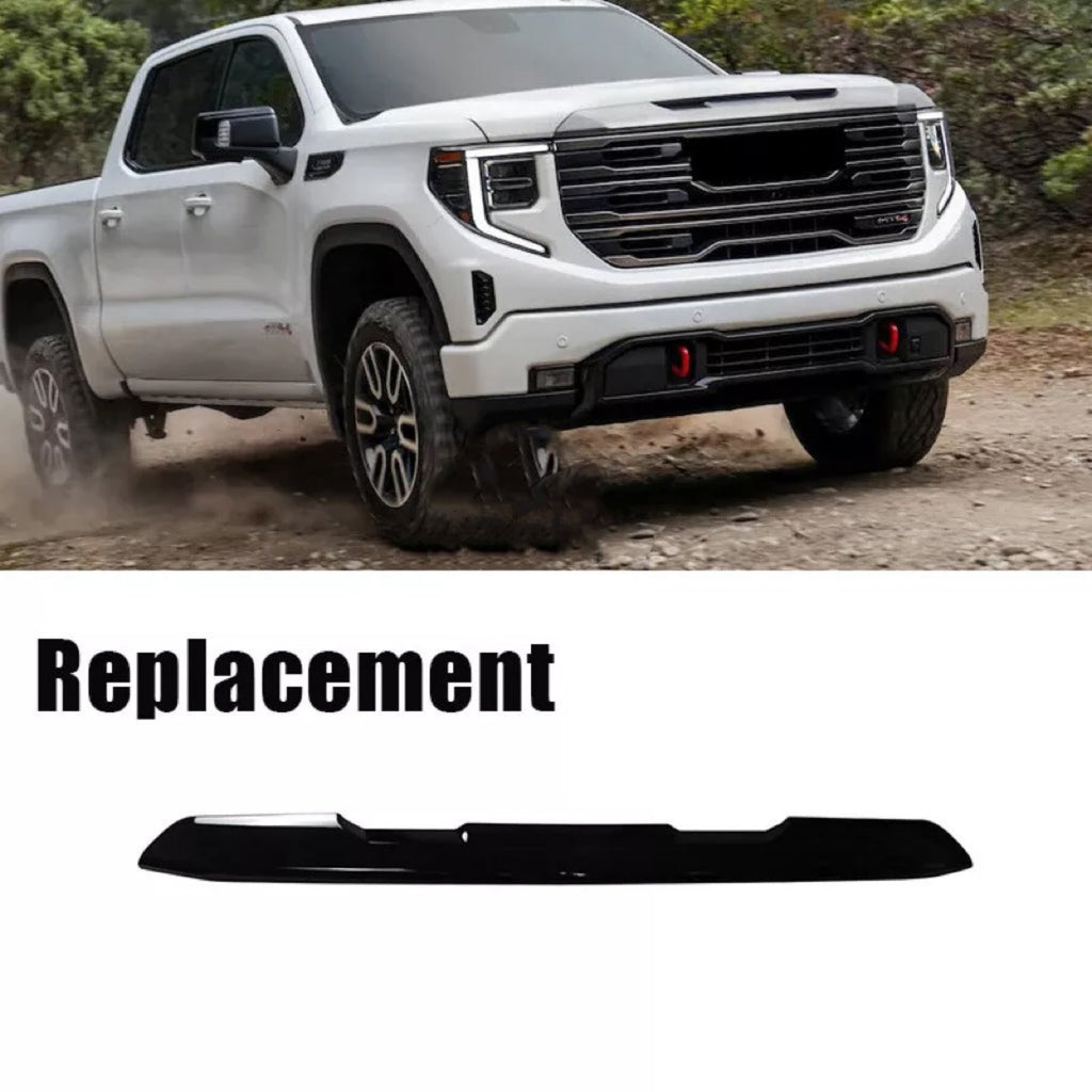 NINTE OEM Upper Top Molding Piece 2022-2023 GMC Sierra 1500 Gloss Black Front Grille