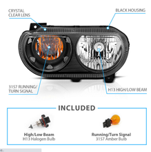 Load image into Gallery viewer, For 2008-2014 Dodge Challenger JDM Headlights Lamp Replacement Black Left+Right - NINTE