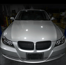 Charger l&#39;image dans la galerie, For 06-08 BMW E90 3-Series 325i 330i 4Dr Black LED Halo Projector Headlight Pair - NINTE