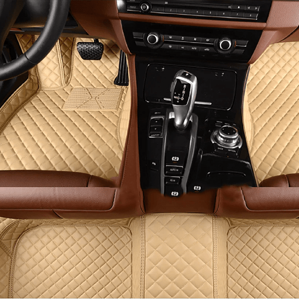 NINTE Floor Mats For Tesla Model X 2020 Custom fit All Weather 3D Covered Leather Carpet