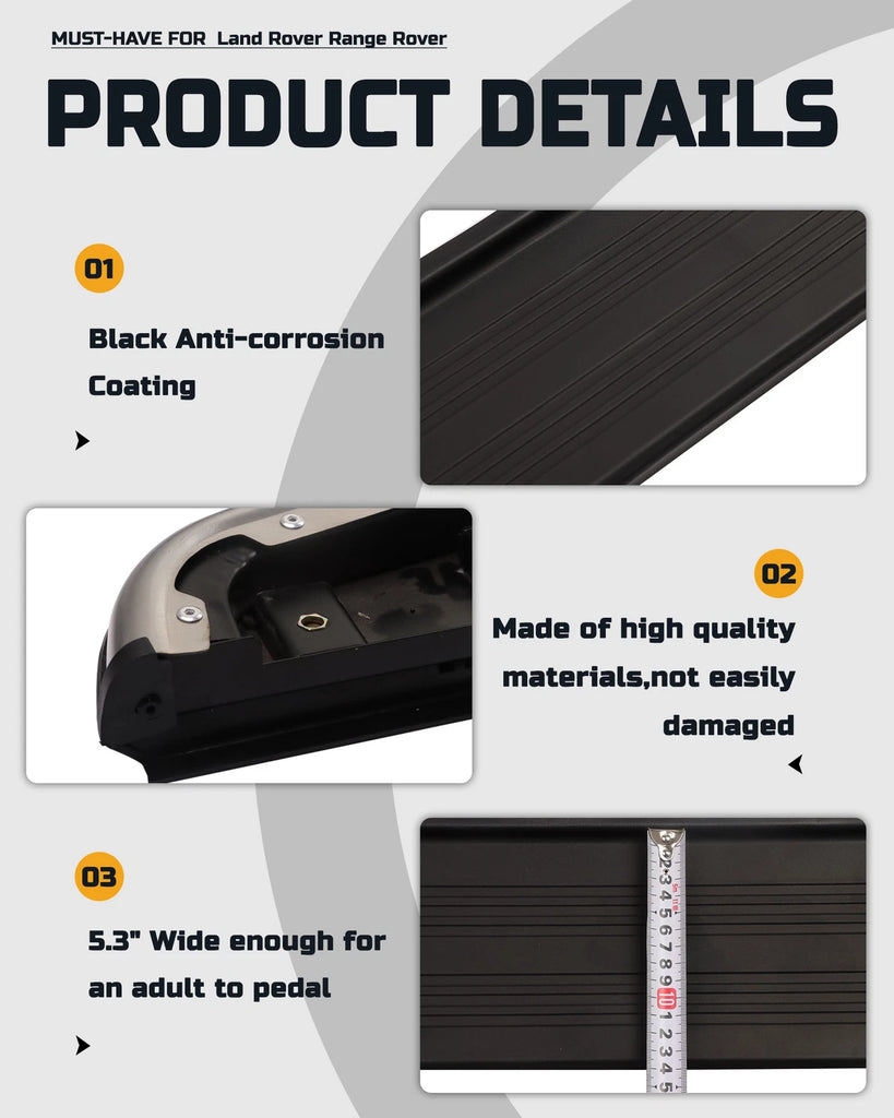NINTE Side Steps Running Boards Guard Fit For Range Rover Sport L494 L405 2013-2021 Sport Style Black Pair - NINTE