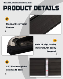 NINTE Side Steps Running Boards Guard Fit For Range Rover Sport L494 L405 2013-2021 Sport Style Black Pair - NINTE