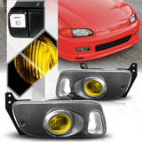 NINTE Yellow Fog Light for 92-95 Honda Civic 2/3Dr w/Switch Harness Bezel
