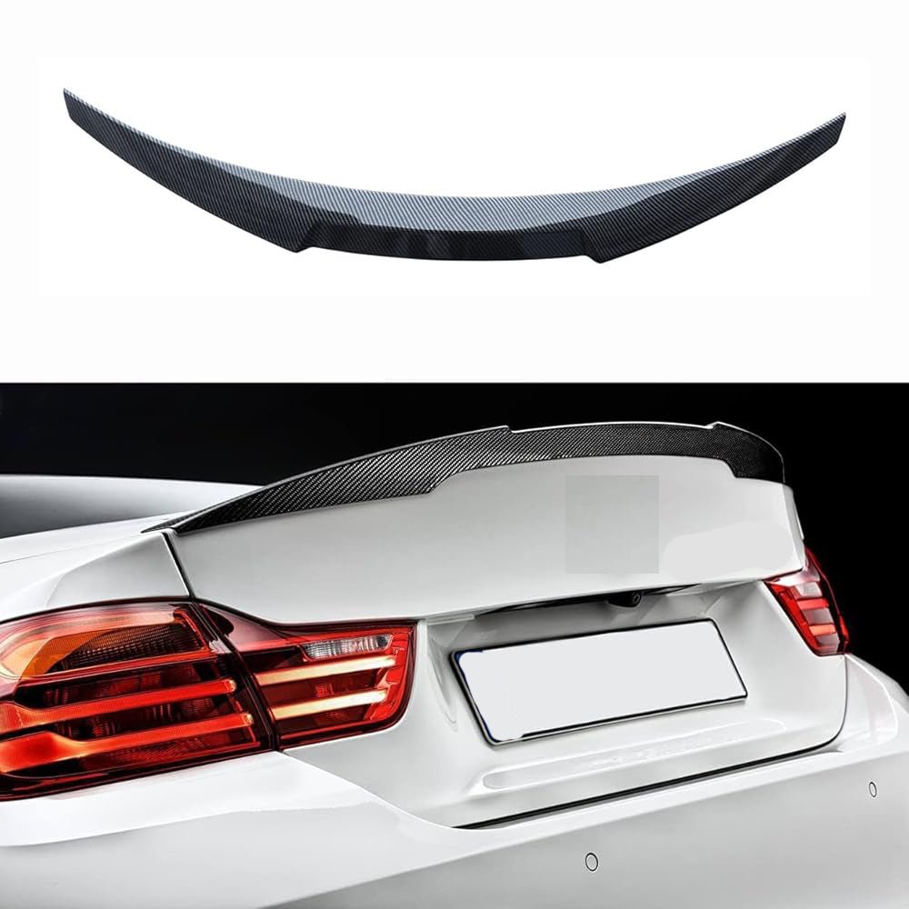 NINTE Rear Trunk Spoiler Wing Fit for BMW 4 Series F82 M4 Coupe 2015-2020 Painted Gloss Black One Piece Sport Style Without Logo - NINTE