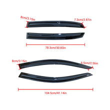 Laden Sie das Bild in den Galerie-Viewer, NINTE In-Channel Window Visor Rain Guard Deflector Fit For Honda Civic Hatchback 2016-2021 UK Euro Spec Smoked Black Trim - NINTE