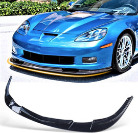 NINTE For 2005 - 2013 Chevy Corvette C6 Z06 Front Splitter ABS ZR1 Style Front Bumper Lip - NINTE