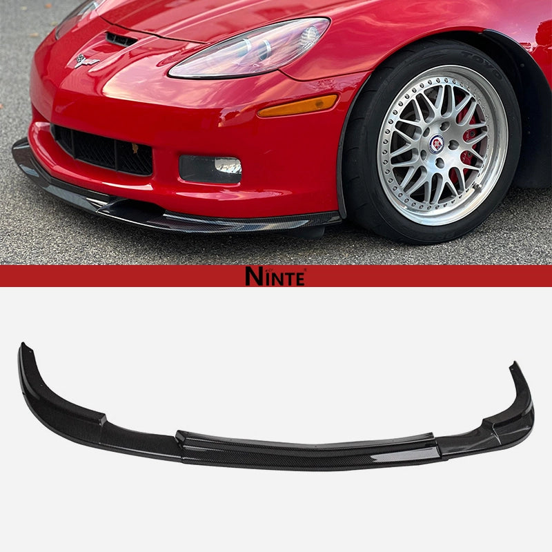NINTE ZR1 Style Front Lip 3pcs For 2005-2013 Corvette C6 Widebody