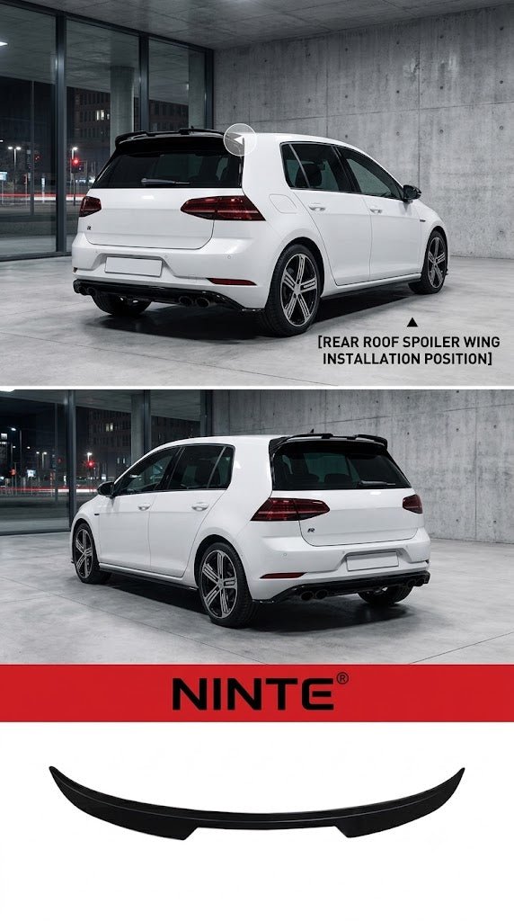 NINTE Rear Roof Spoiler Wing Fit For Ford Fiesta MK7 MK7.5 2008-2017 Painted Gloss Black One Piece Sport Style Without Logo - NINTE