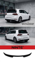 NINTE Rear Roof Spoiler Wing Fit For Ford Fiesta MK7 MK7.5 2008-2017 Painted Gloss Black One Piece Sport Style Without Logo - NINTE